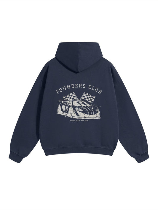 GERBFLOW Racing Team Hoodie, Navy, back