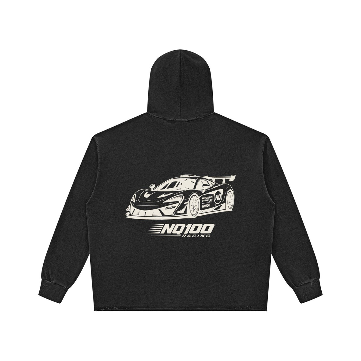NQ100 Racing 620R Hoodie (100% Cotton) Black back