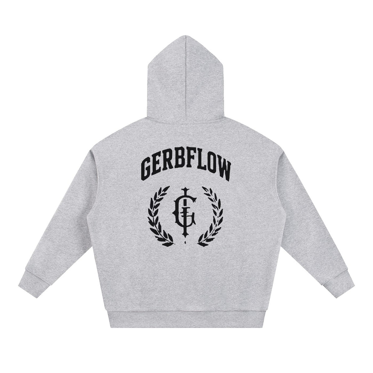 GERBFLOW Laurel Crest Hoodie Heather Grey back