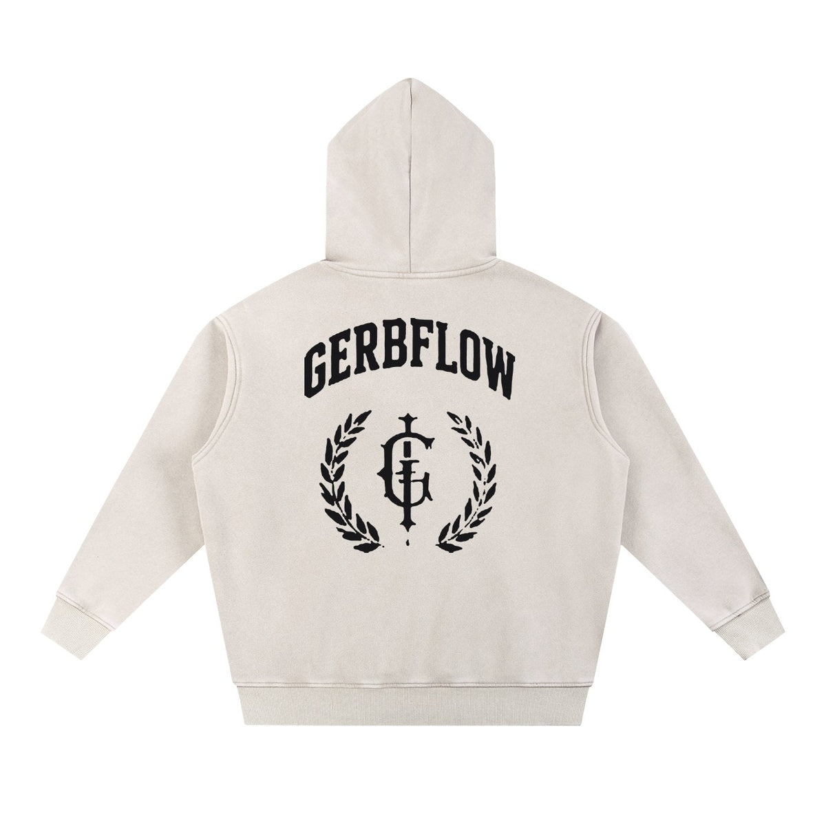 GERBFLOW Laurel Crest Hoodie Washed Bone back