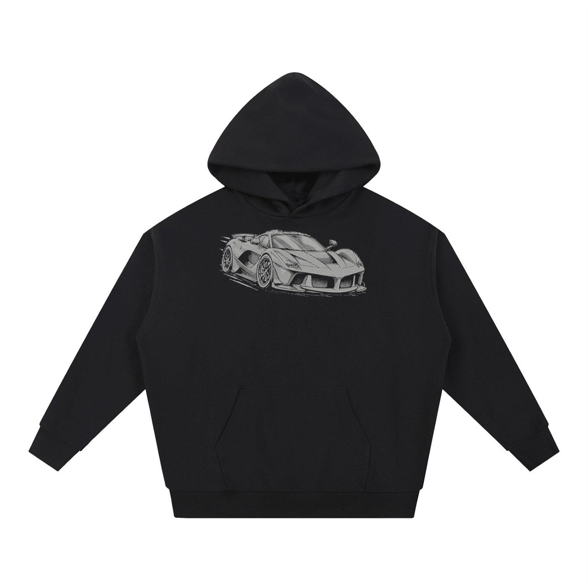 LaFerrari Front / Rear Hoodie Black front