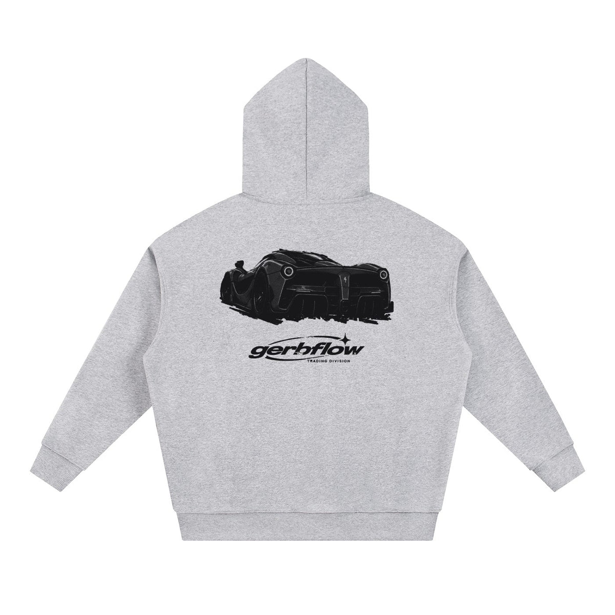 LaFerrari Front / Rear Hoodie Heather Grey back