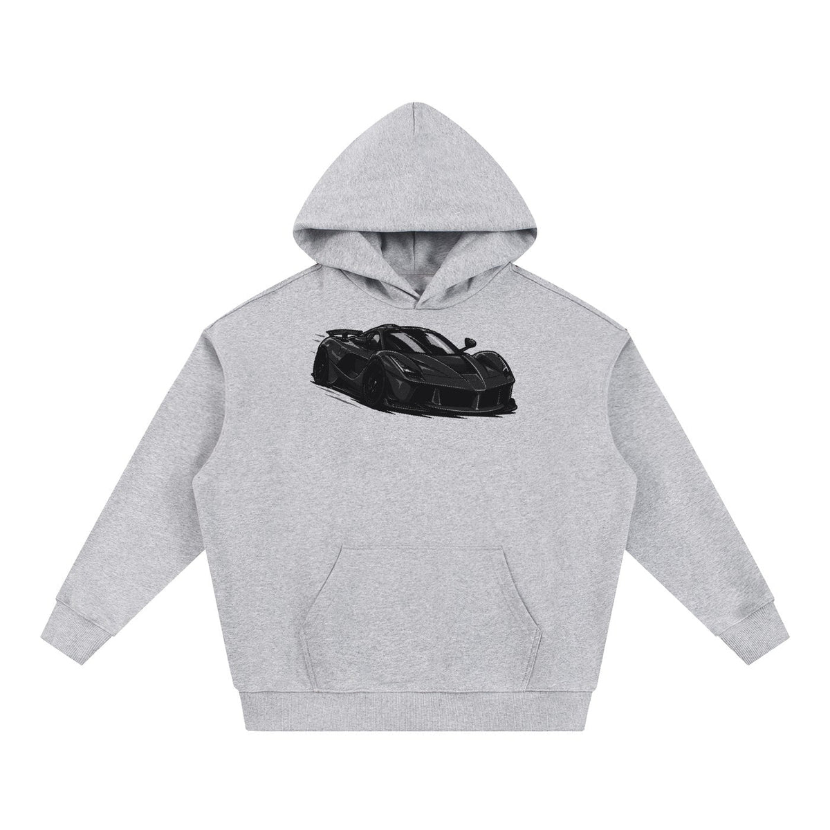 LaFerrari Front / Rear Hoodie Heather Grey front