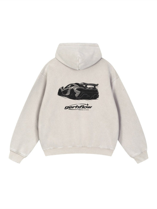 McLaren P1 Front / Rear Hoodie Washed Bone back