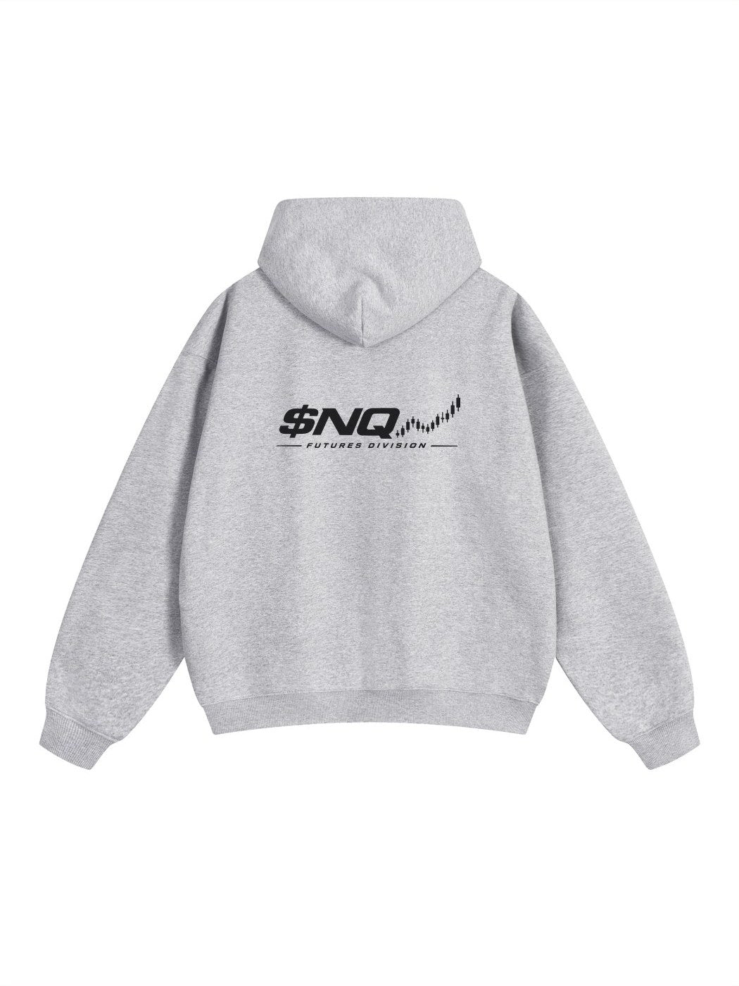 NQ Candles Hoodie Heather Grey back