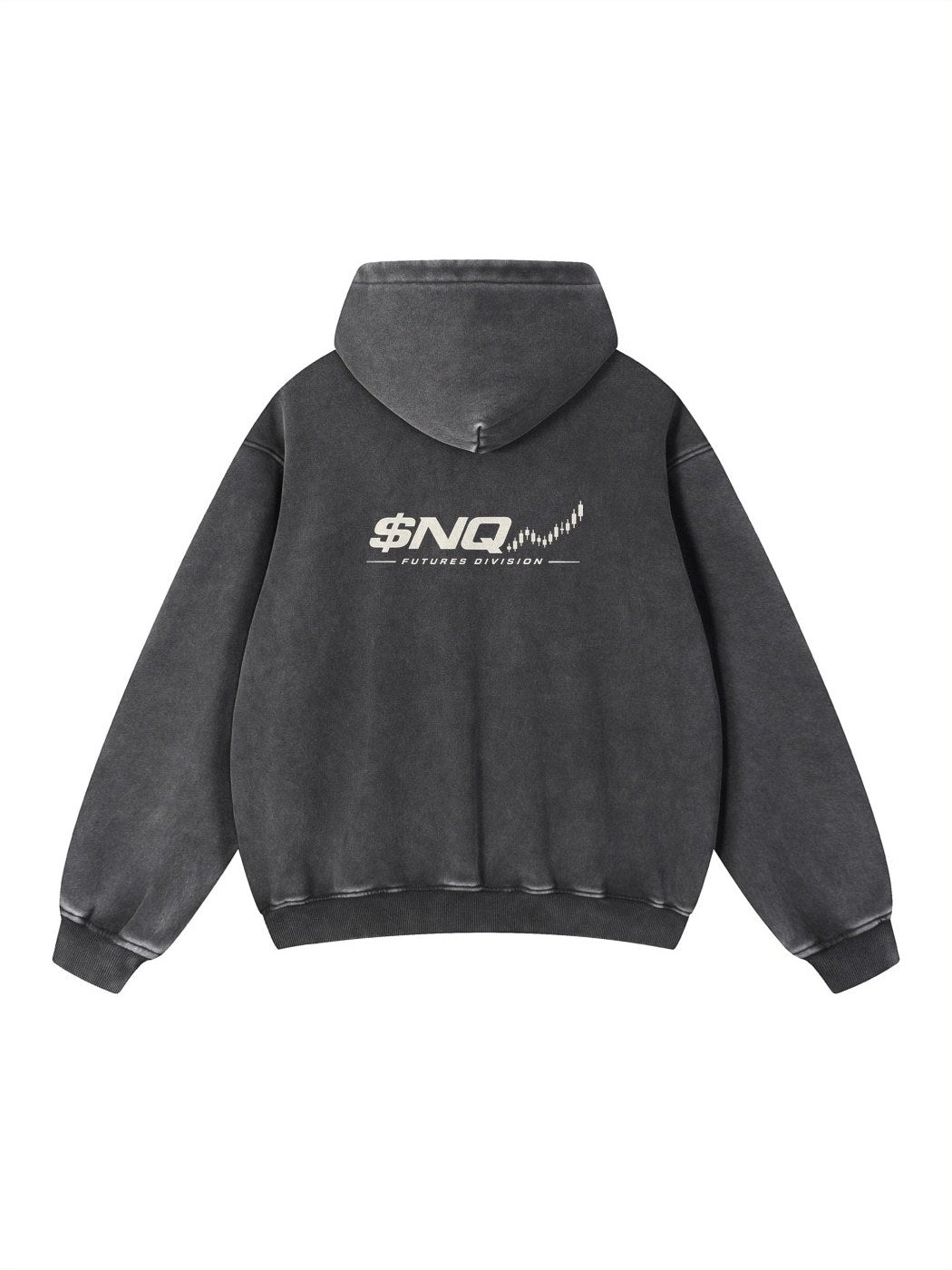 NQ Candles Hoodie Washed Black back