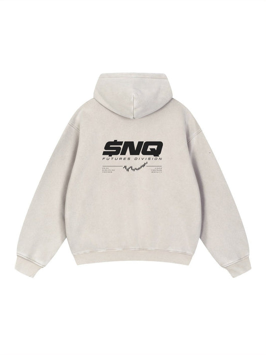 NQ Futures Division Hoodie Washed Bone back