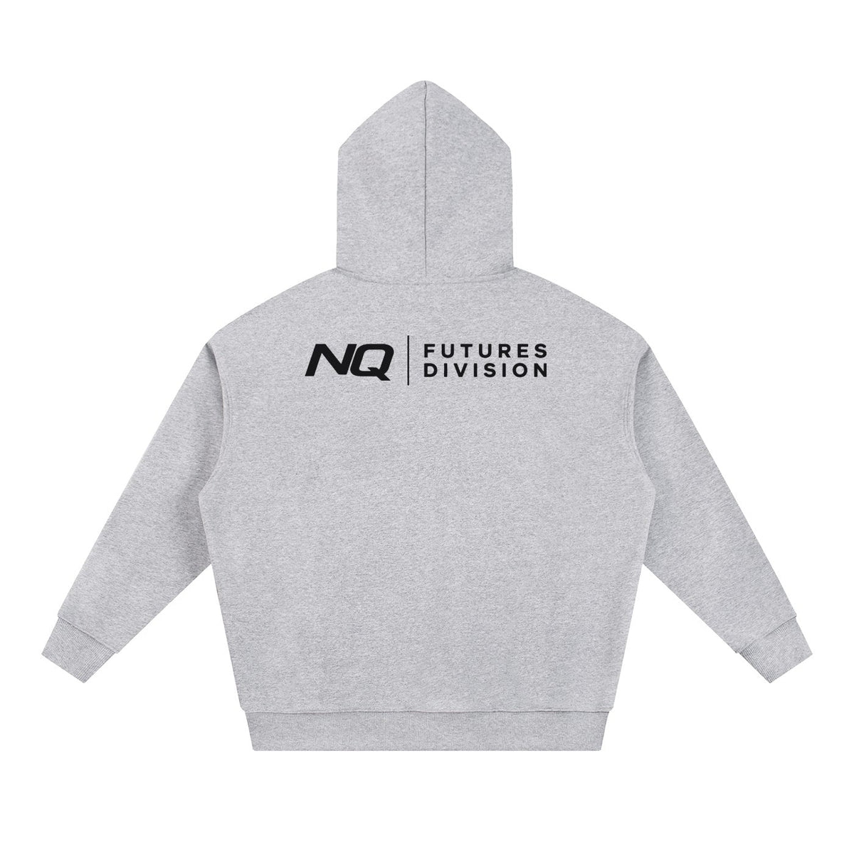 NQ Futures Division Lockup Hoodie Heather Grey back