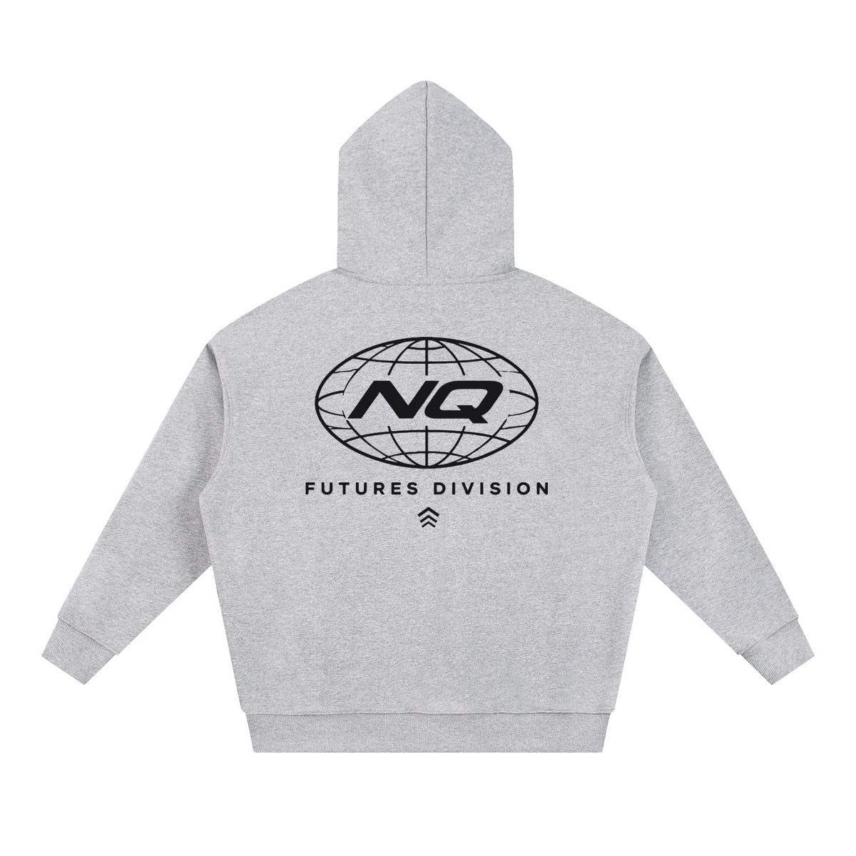 NQ Globe Hoodie Heather Grey back