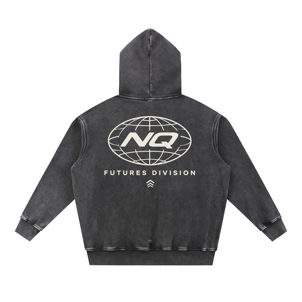 NQ Globe Hoodie Washed Black back