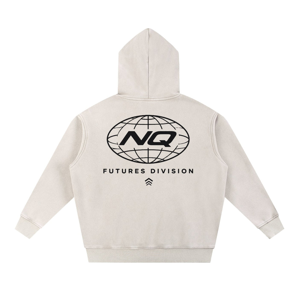 NQ Globe Hoodie Washed Bone back