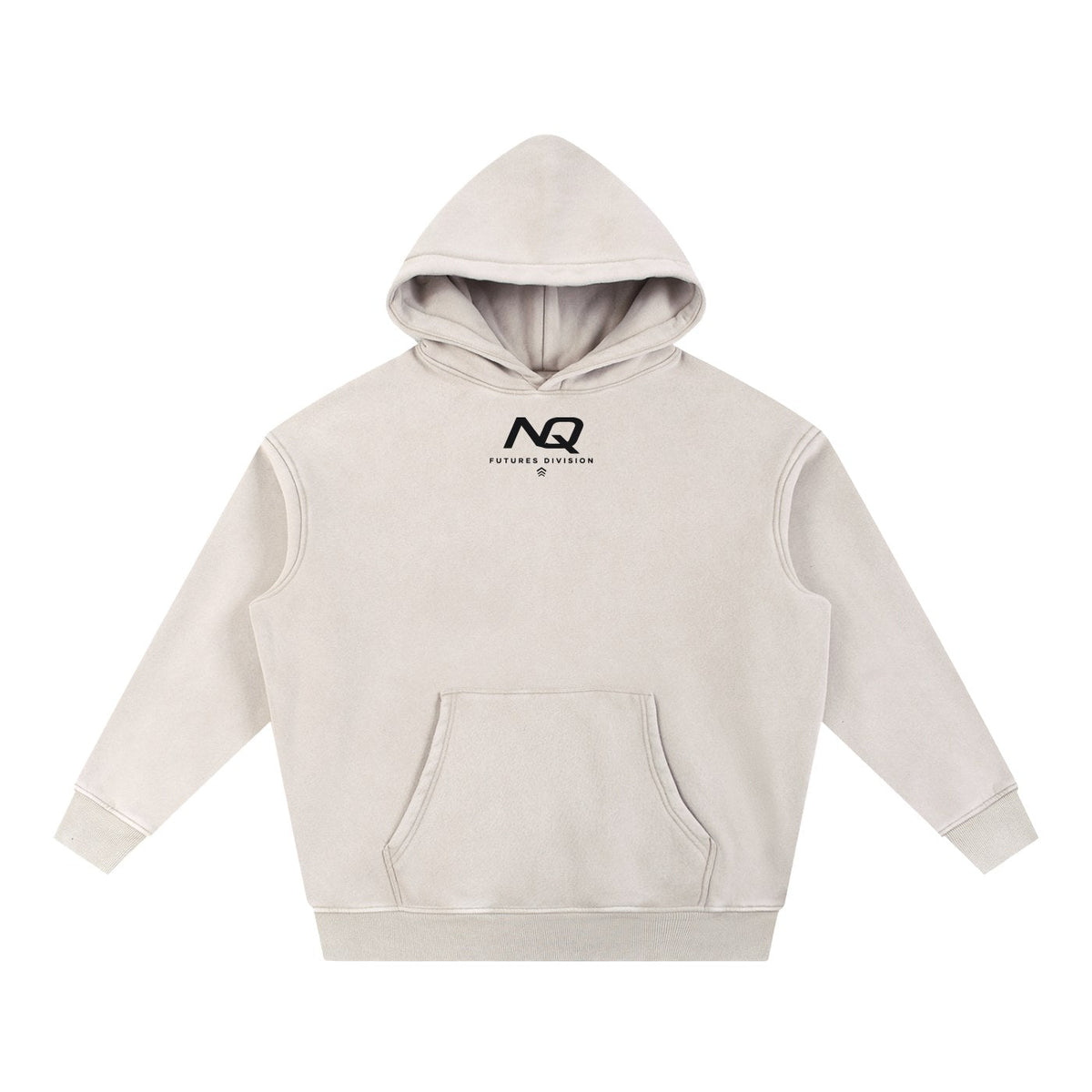 NQ Patience Pays Globe Hoodie Washed Bone front