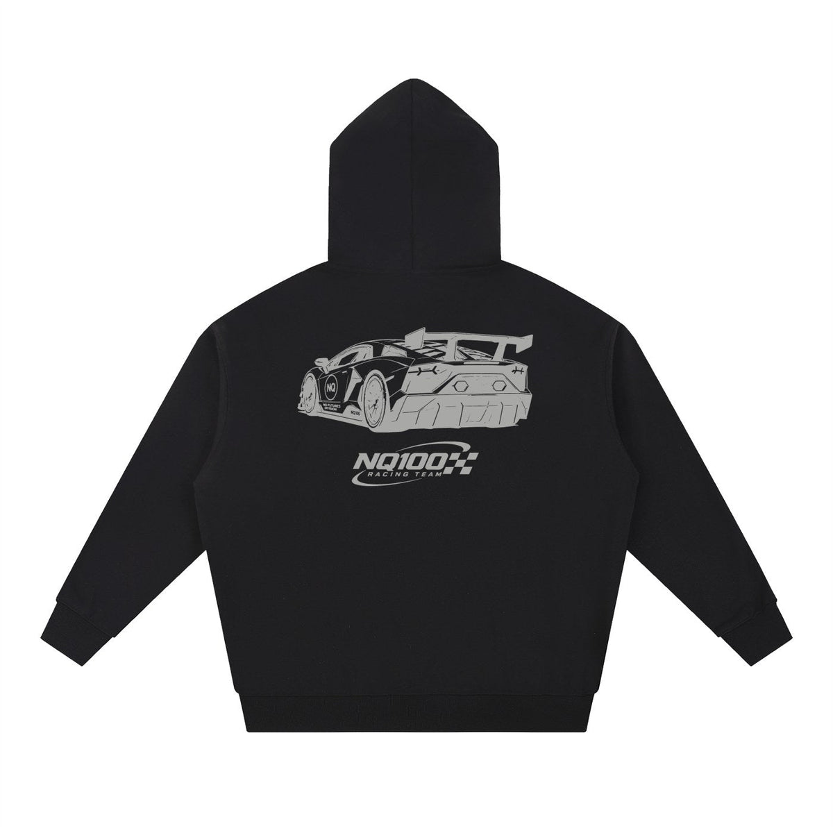 NQ SVJ Front / Rear Hoodie Black back
