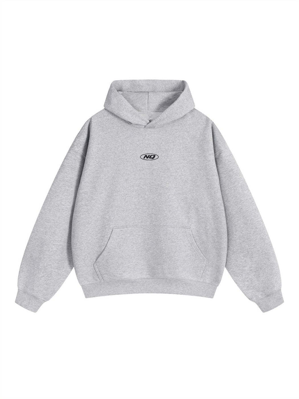 NQ Swoosh Hoodie Heather Grey front