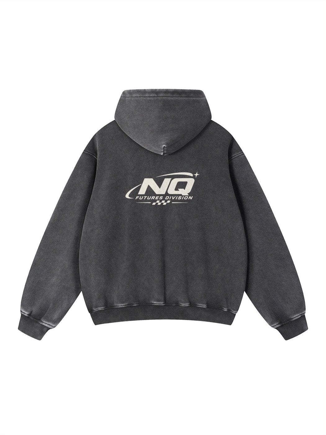 NQ Swoosh Hoodie Washed Black back