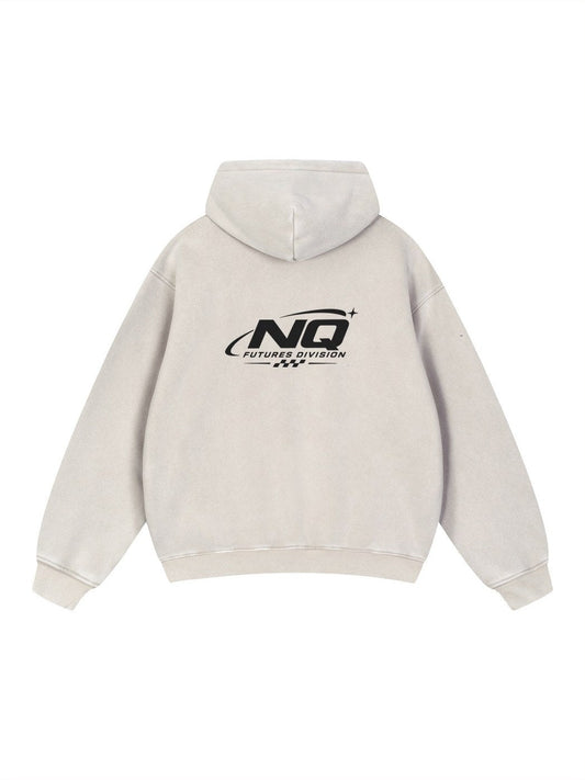 NQ Swoosh Hoodie Washed Bone back