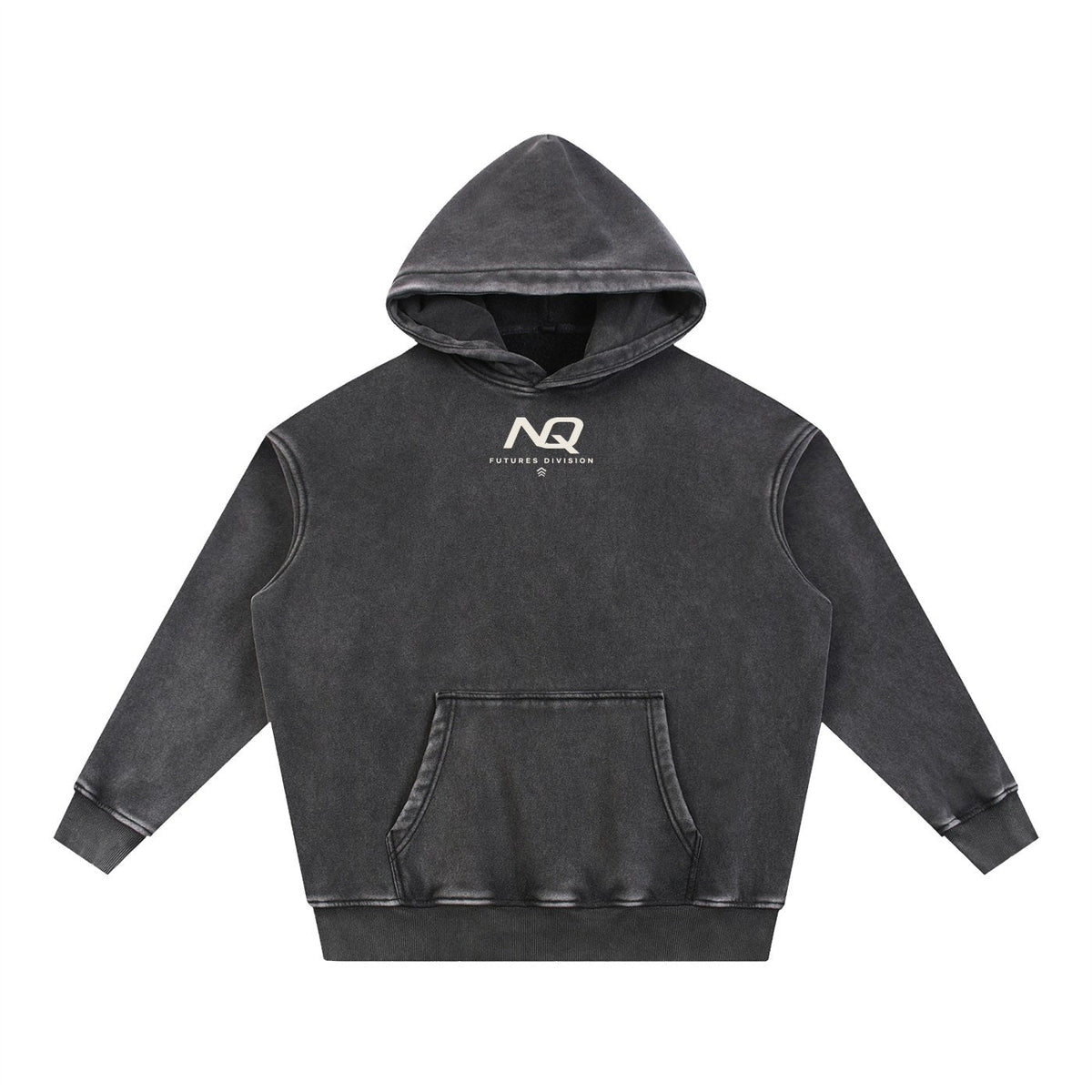 NQ Trade The Plan Globe Hoodie Washed Black front