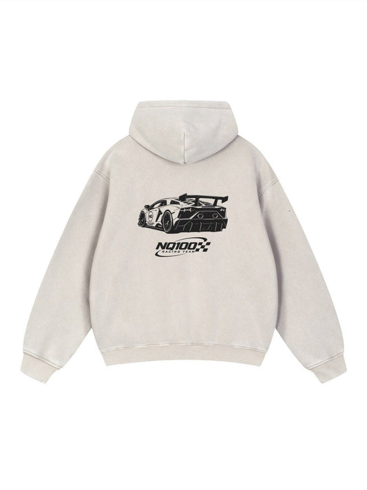 NQ100 Racing Team SVJ Hoodie Washed Bone back