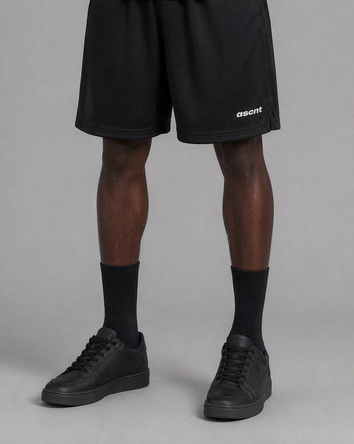 ASCNT Mesh Shorts on model