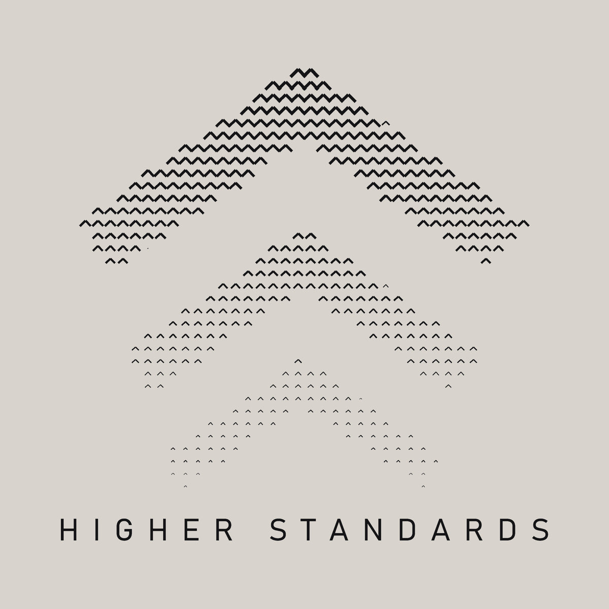 Higher Standards Hoodie Washed Bone back print close-up