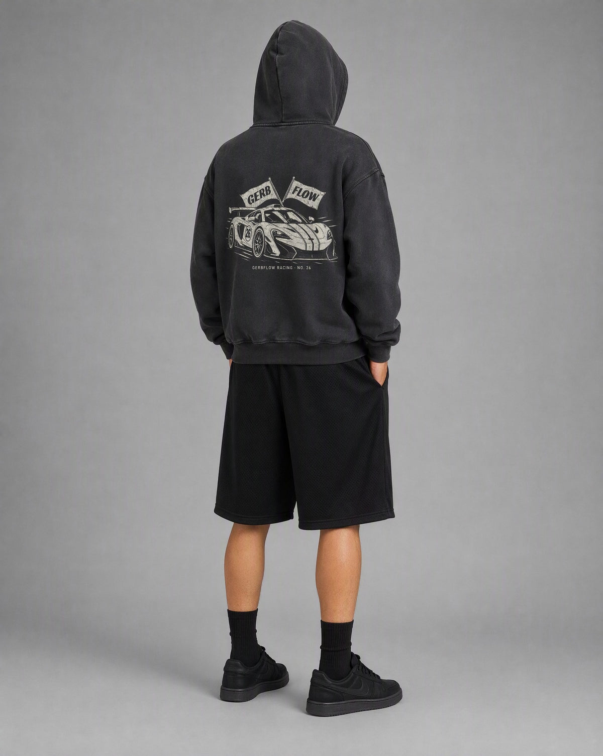 NQ Mesh Shorts on model