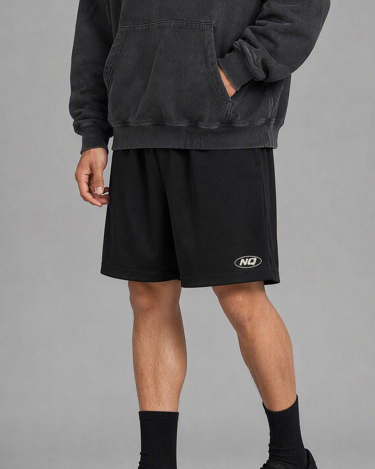NQ Mesh Shorts on model