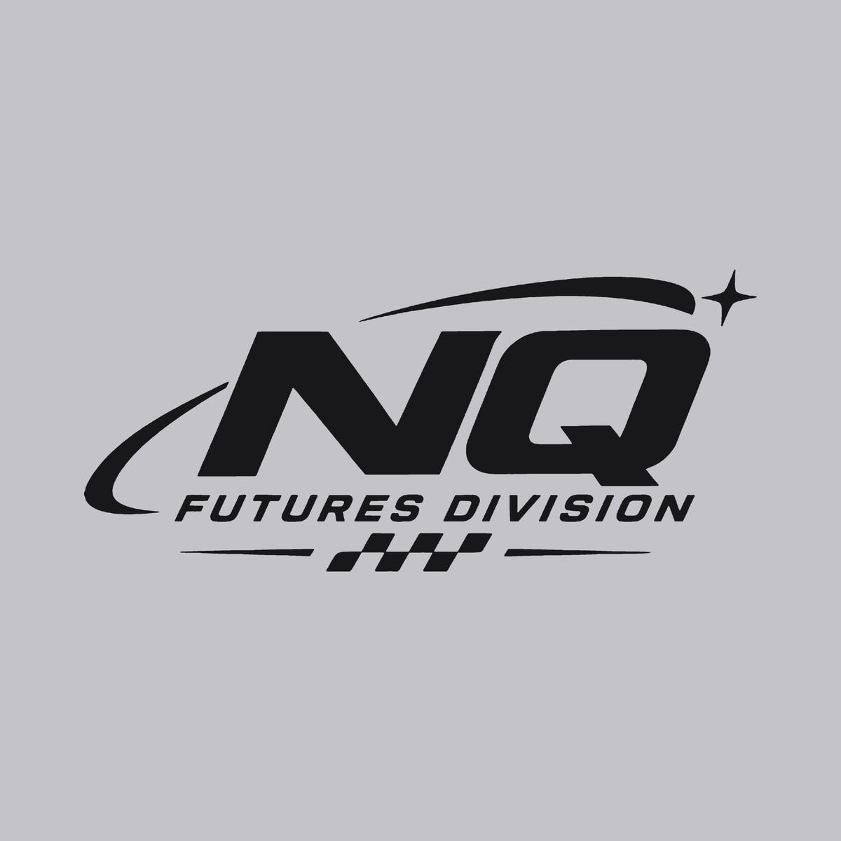 NQ Swoosh Hoodie Heather Grey back print close-up