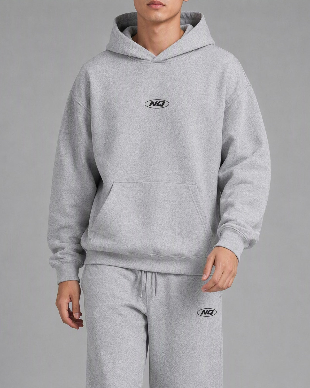 NQ100 Racing 620R Hoodie Washed Bone on model